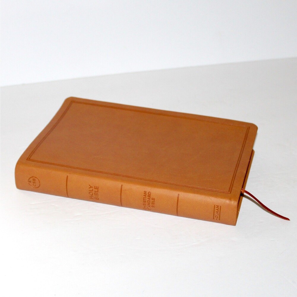 Holy Bible Holman Christian Standard CSB 2018 tan leather touch